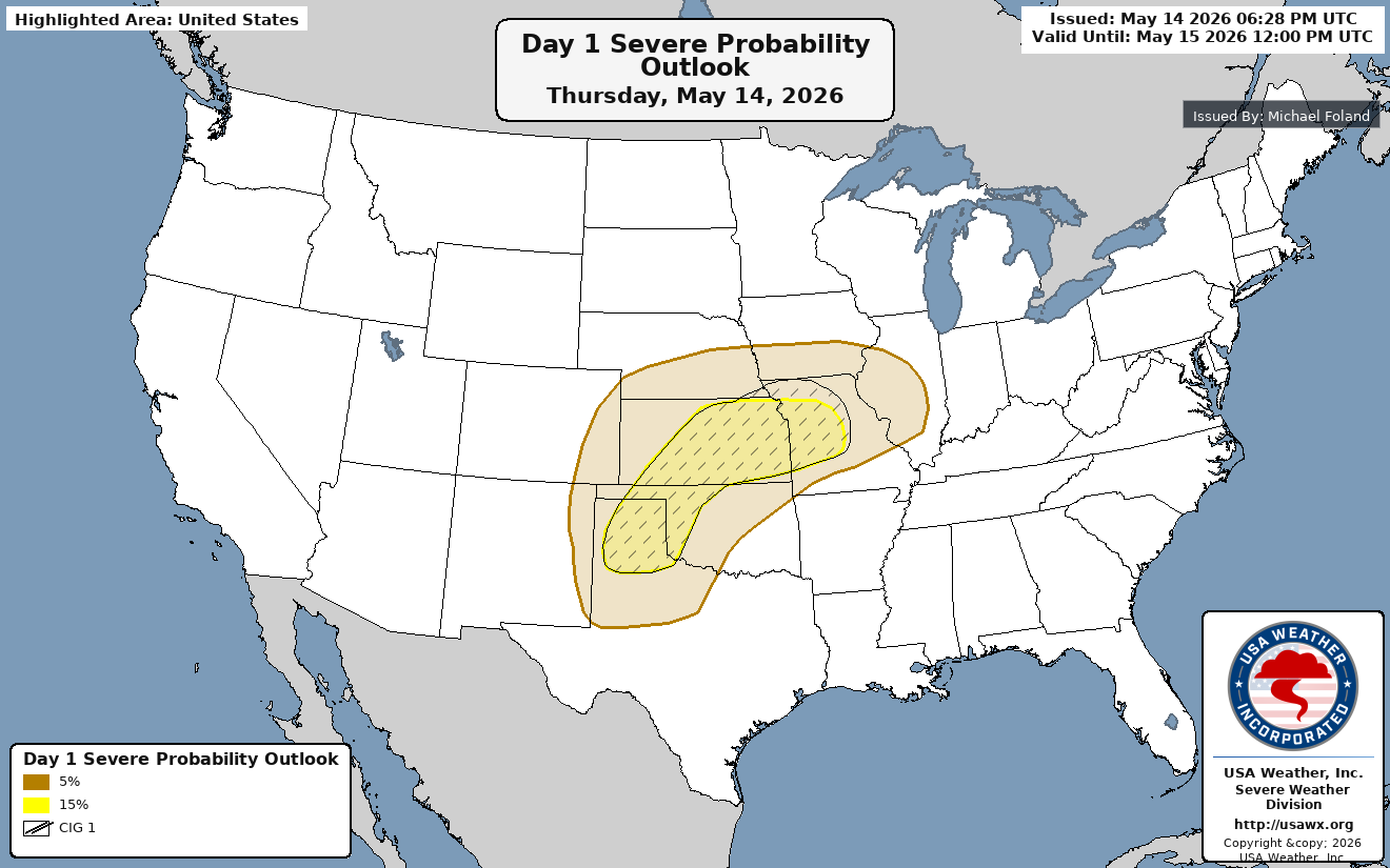 Day 1 Combined Severe Probabilities