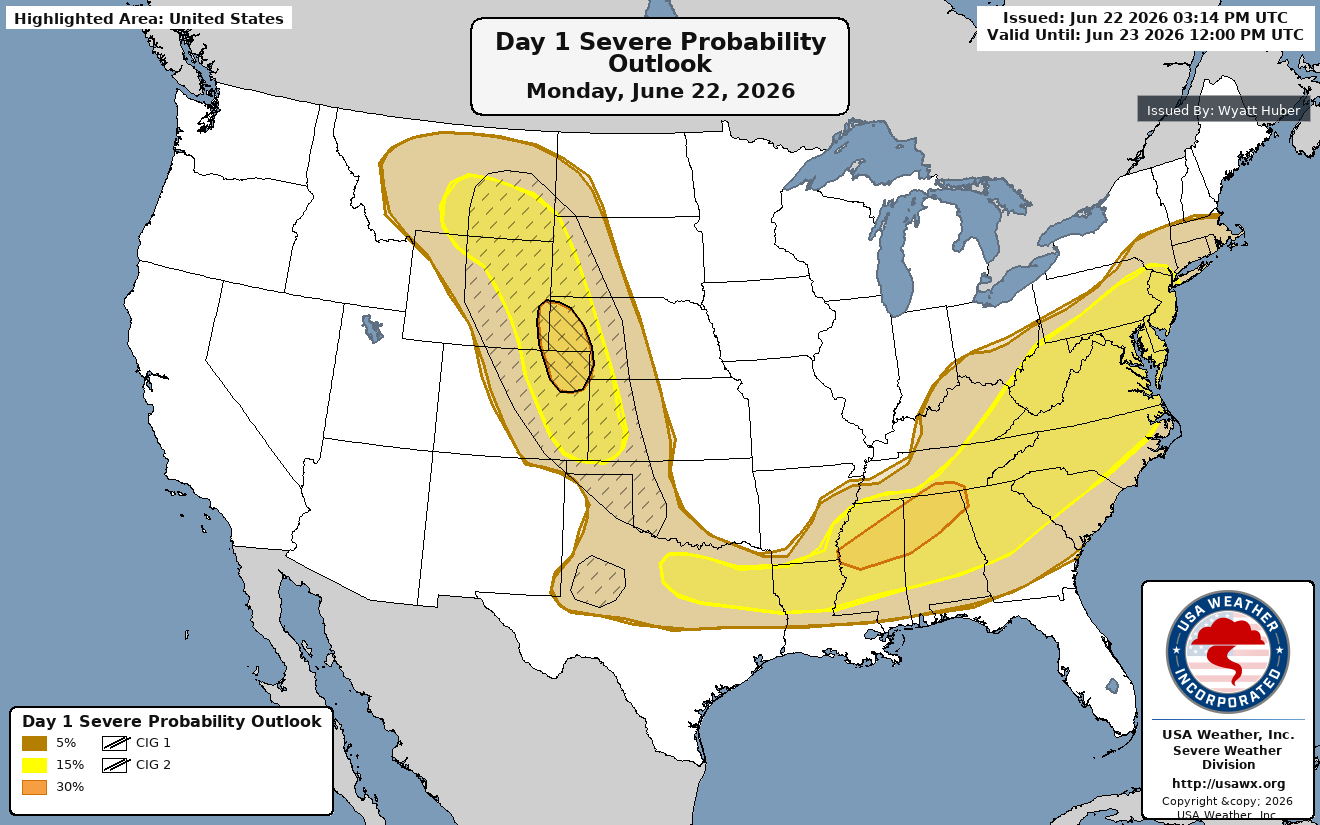 Day 1 Combined Severe Probabilities