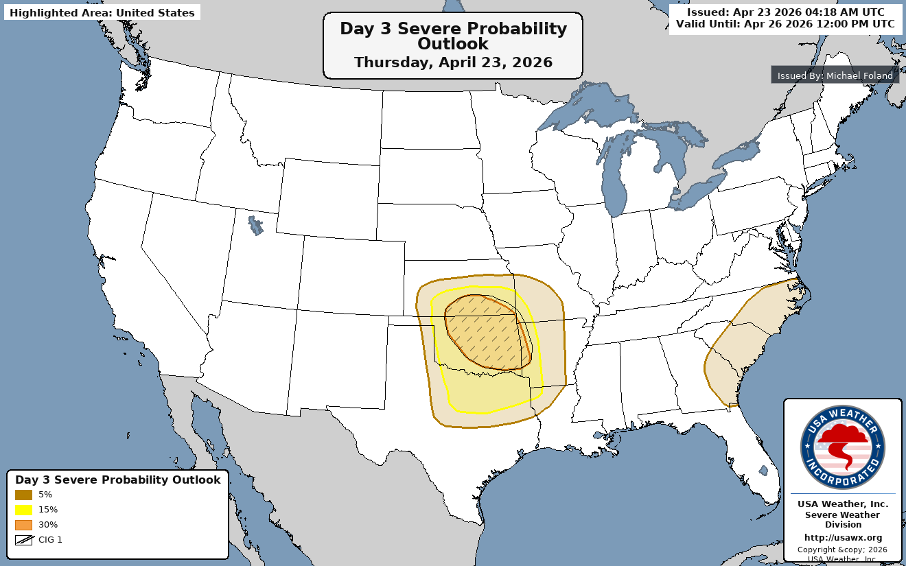 Day 3 Combined Severe Probability Outlook
